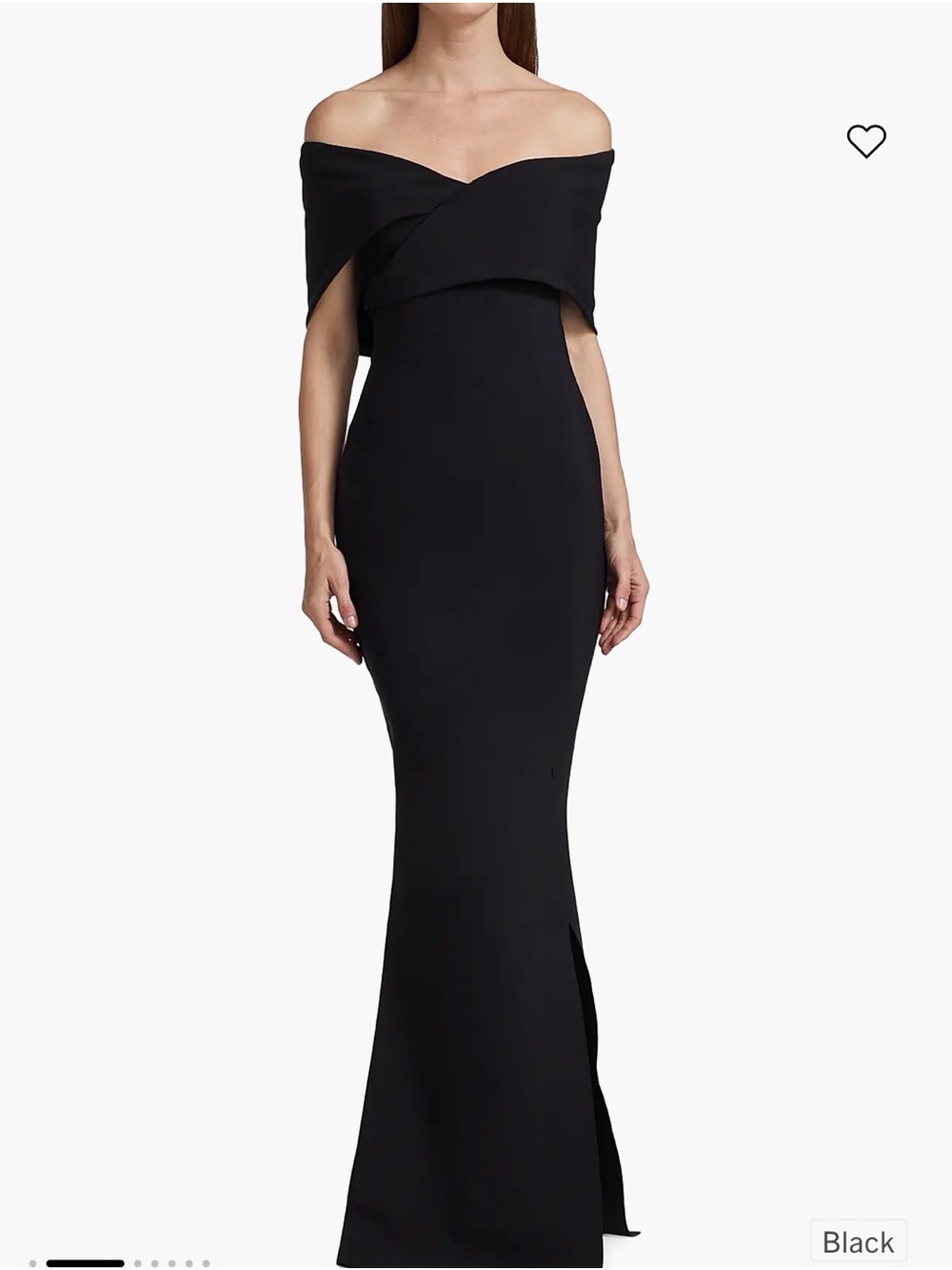 CHIARA BONI La Petite Robe: Portrait Neckline Stretch-Jersey Trumpet Gown
